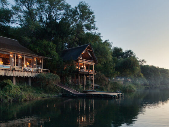 Tongabezi Lodge on the Zambia side of the Falls