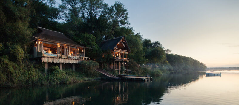 Tongabezi Lodge on the Zambia side of the Falls