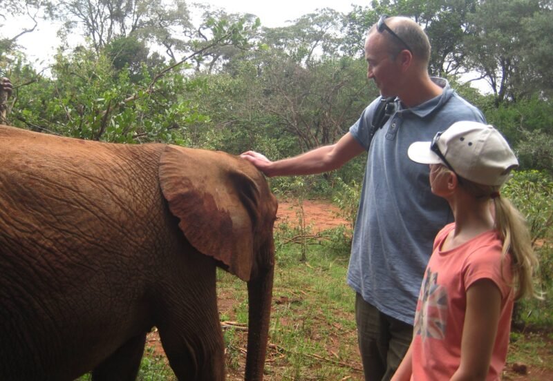 Baby elephant with Rob